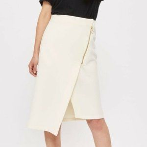 Topshop off-white asymmetrical skirt